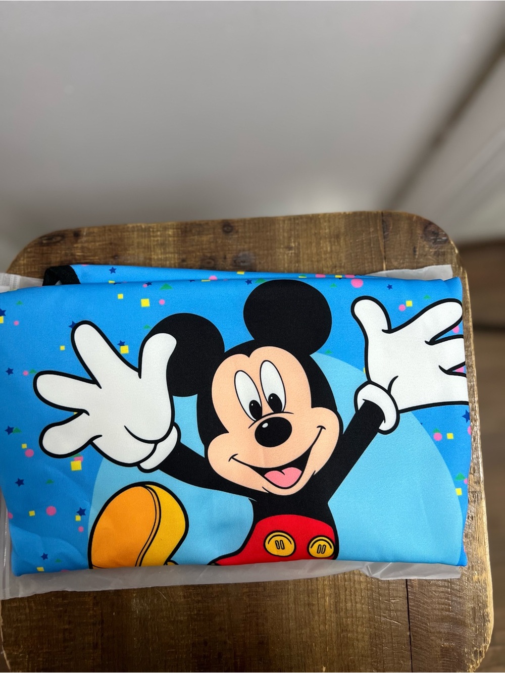 Disney Mickey Mouse Blue Graphic Luggage Cover for Carry-on or Rolling Bag